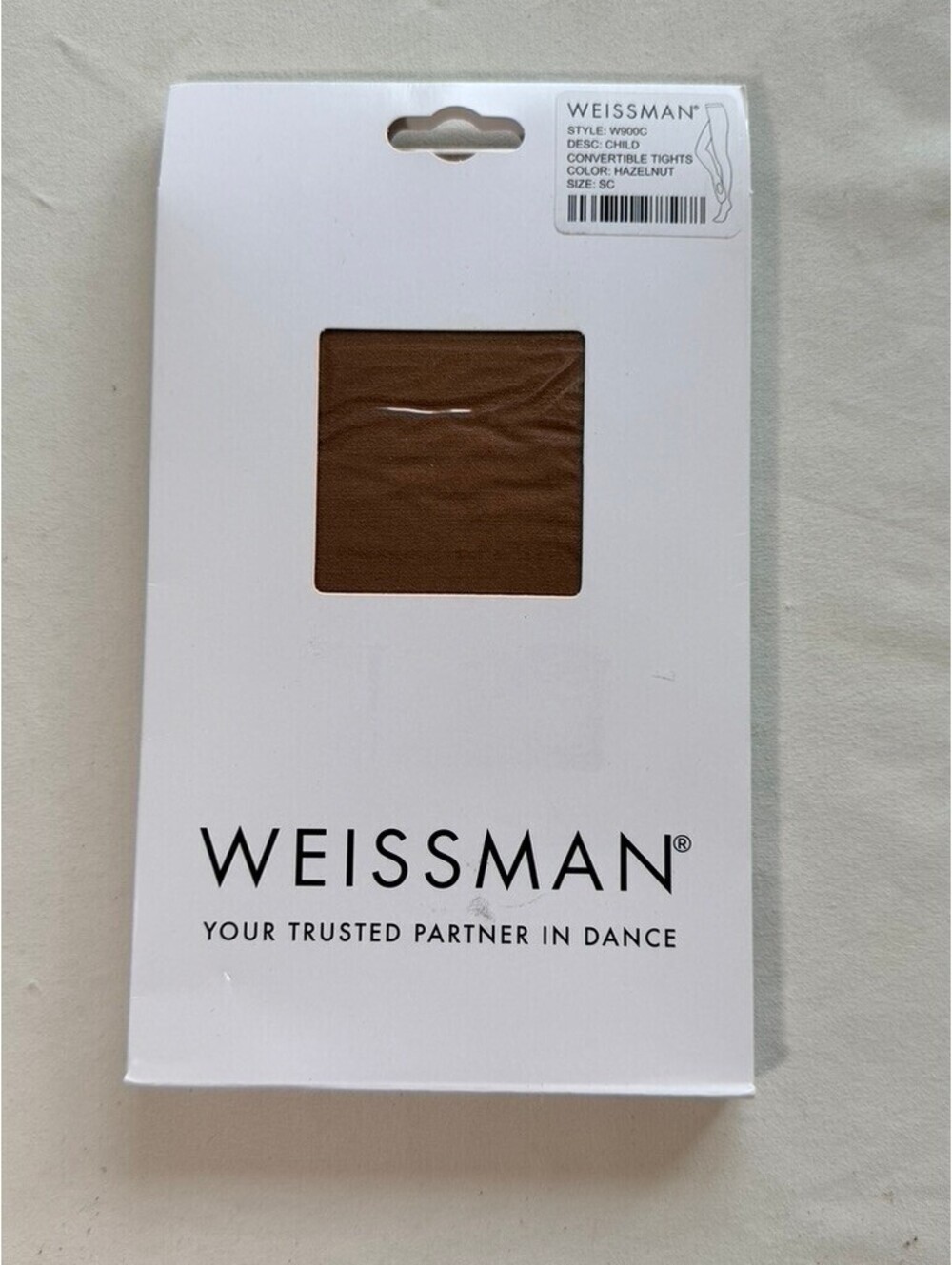 Weissman Child Convertible Dance Tights Hazelnut Small Child SC W900C